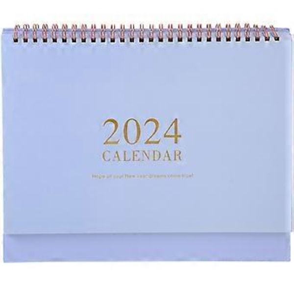 Stor Skrivbordskalender Månadskalender Bordskalender 2024 Nyårsschema Kalender för Kontor (Blå)