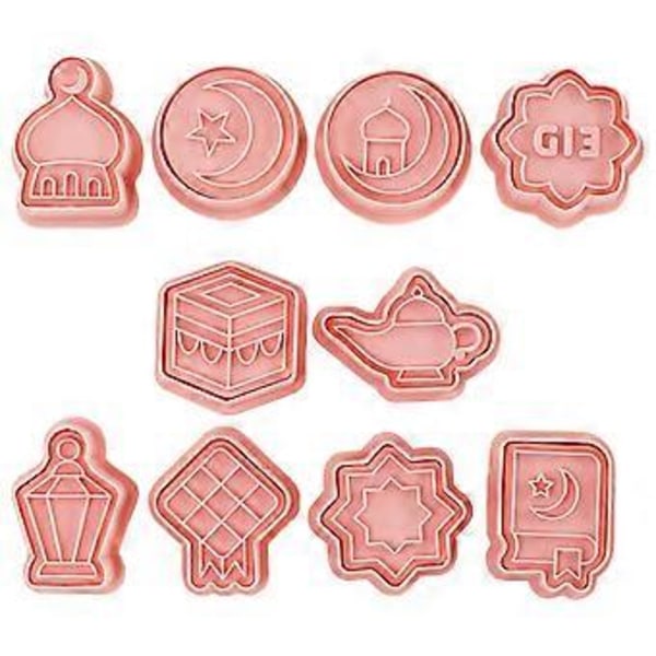 10 stk. Kageudstikkere Fødevaregodkendt Flere Former Glat Overflade Non-stick Let at Tage Ud DIY Bageværktøj Kage Stempel Fondantforme Festartikler