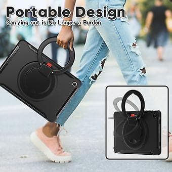 TPU + PC Beskyttende Tablet Etui Til Samsung Galaxy Tab A9+ (Sort)