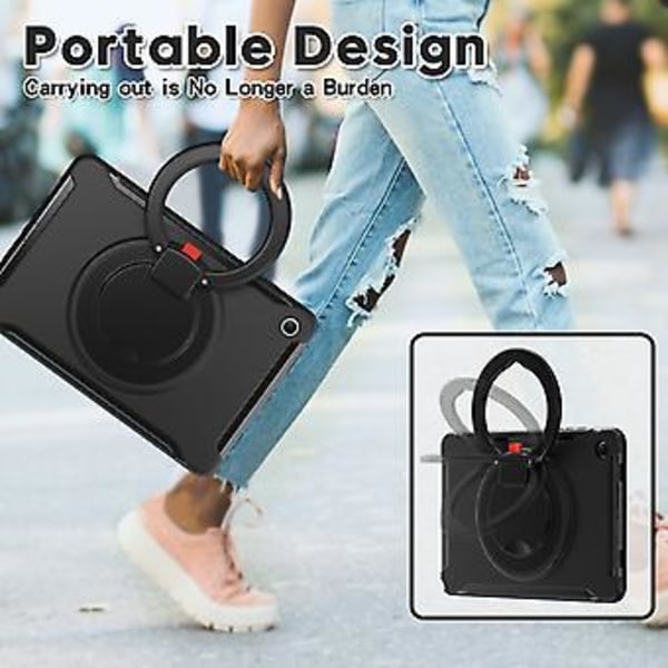 TPU + PC suojakotelo Samsung Galaxy Tab A9+:lle (Musta)