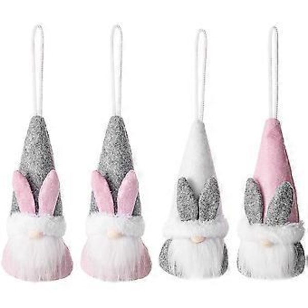 4 st Påskhare Tomte Dockor Påsk Tomte Hängande Ornament Påsk Dvärg Tomte