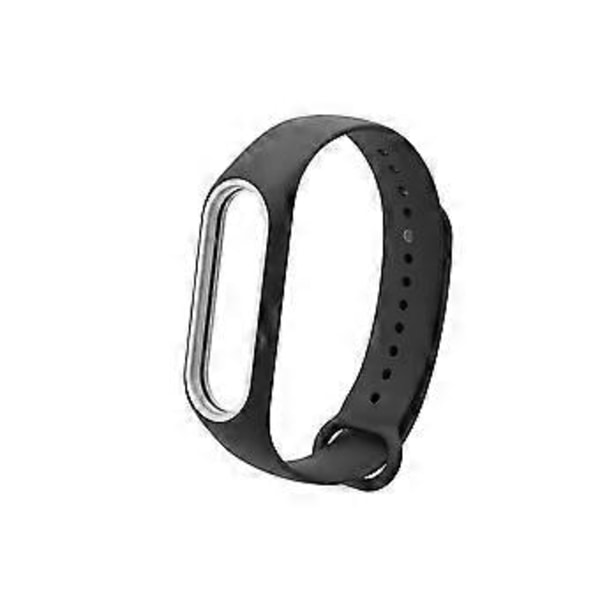 Muodikas silikoninen vaihtoranneke Miband 3 Xiaomi 3 älykellolle (Musta nro 2)