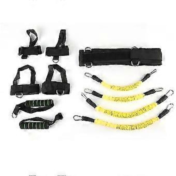 Bounce Trainer Fitness Modstandsbånd Boksesæt Latex Tube Spændingsreb Ben Talje Træner-f(120 Pund Gul)