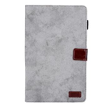 Lærtablettveske for Samsung Galaxy Tab A9 (Grå)