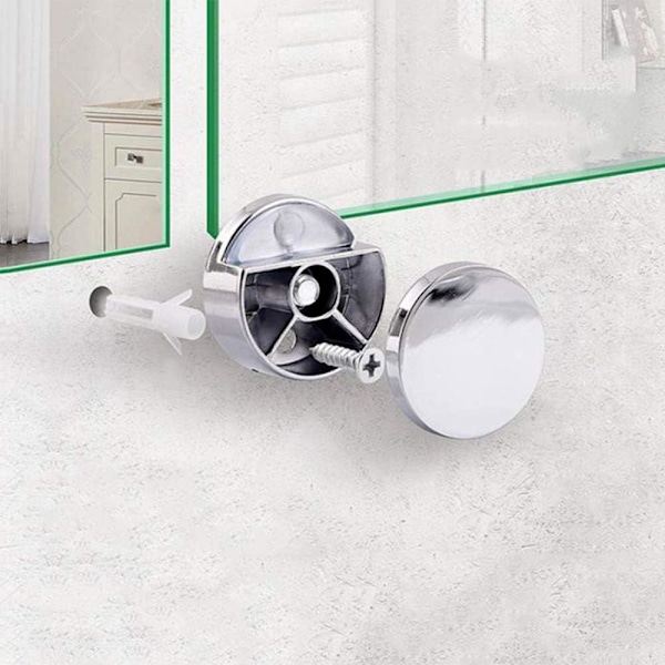 (L)8 st Spegelklämmor Glasklämma Klämma Hållare Zink Legering Fästning Spegelfäste för 3-5 mm Tjock Glas