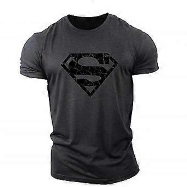 Superman Vascular Gym -treenipaita lyhythihainen (XXL harmaa)