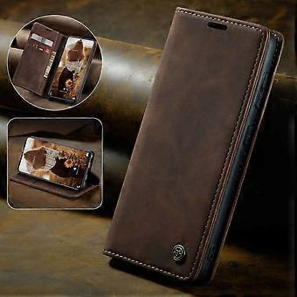 CASEME 013 Series Flip Wallet Läder Telefonfodral för Samsung Galaxy A71 (Stil E)