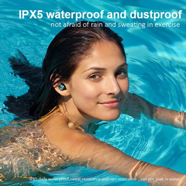 Trådlösa Bluetooth hörlurar, Bluetooth 5.0-hörlurar med digitala