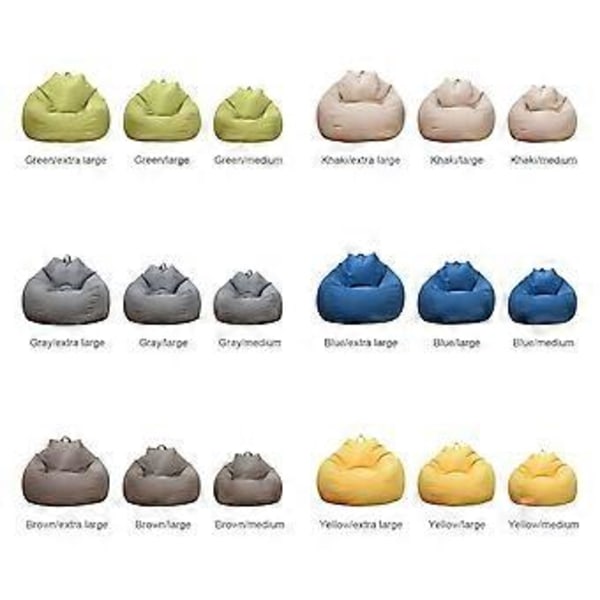 Uusi Täyttämätön Suuri Säkkituoli Sohvan Päällinen Sisätiloihin Lepotuoli Aikuisille Lapsille Lazy Lounger 50% Tarjous (XL Ruskea)