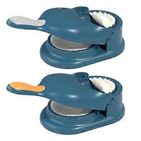 Dumpling Skin Maker Spar Tid Arbejdsbesparende Ergonomisk Design Hurtig Formning Dejpressemaskine Madlavningsgadget Køkkenværktøj (Blå)