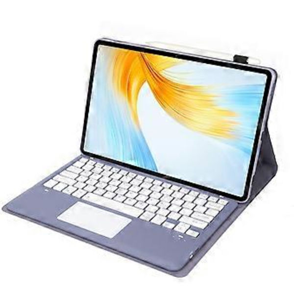 Tangentbordfodral i läder för Huawei MatePad Air 12 2024 (Lavendelvit)