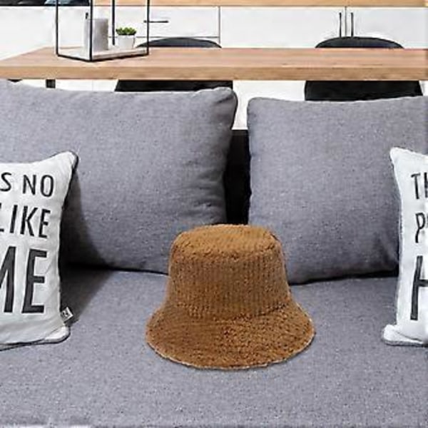 Bucket Hat Unisex Vindtæt Beskyttelseshat Udendørs Vinterhatte til Kvinder Mænd Teenagere Varm Holder om Vinteren sort (sort)