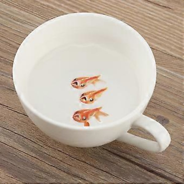 Fascinerende 3D Gullfisk Klistremerke DIY Simulert Fisk Landskap Klistremerke 4 stk Selges (022)