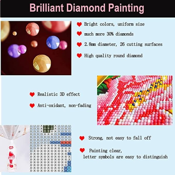 5D diamond painting (ögon 30*40 cm), diamond painting gör-det-själv-kit med