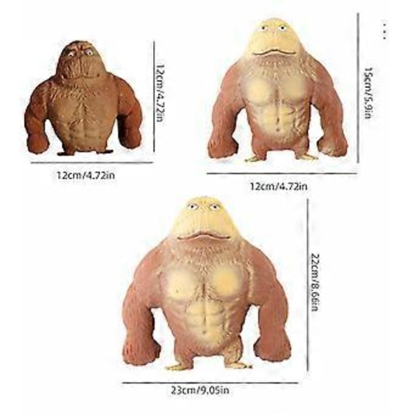 Kläm Orangutang Fidget Orangutang Apa Antistress Leksaker Elastisk Apleksak, 100% Helt Ny (15*12 Blå)