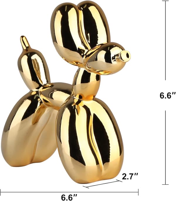 Blank og skinnende ballonhund statue samleobjekter kunst