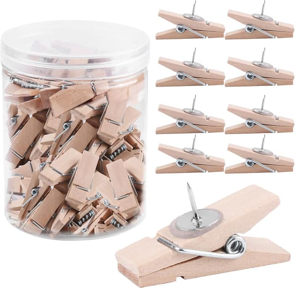 50 stk. trykknapper med klips, trykknapper med treklips