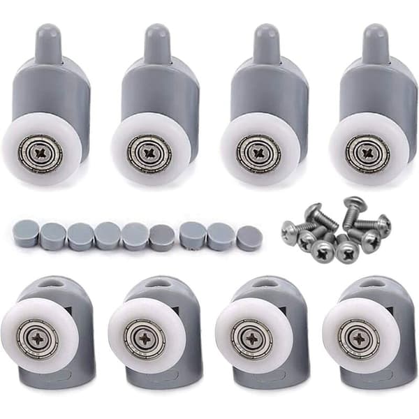 8 st 23 mm Rullande Rullhjul för Duschdörr, Badrum S