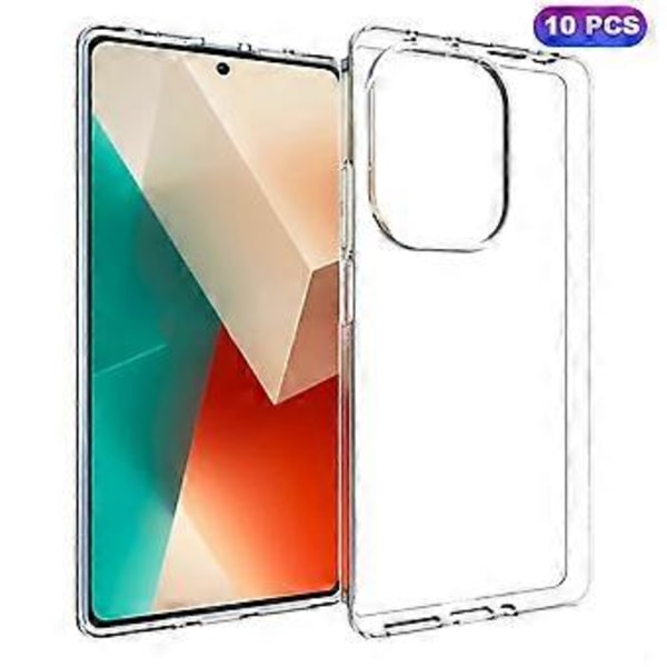 10 st/förpackning För Xiaomi Redmi Note 13 Pro 4G/Poco M6 Pro 4G Transparent Skal Vattenmärke-fritt TPU-skydd