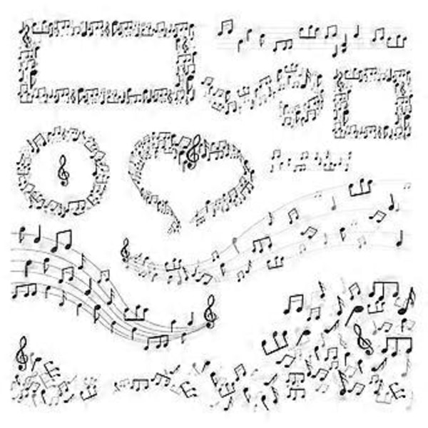 Musikknoter Silikon Stempel for DIY Scrapbooking Kortlaging