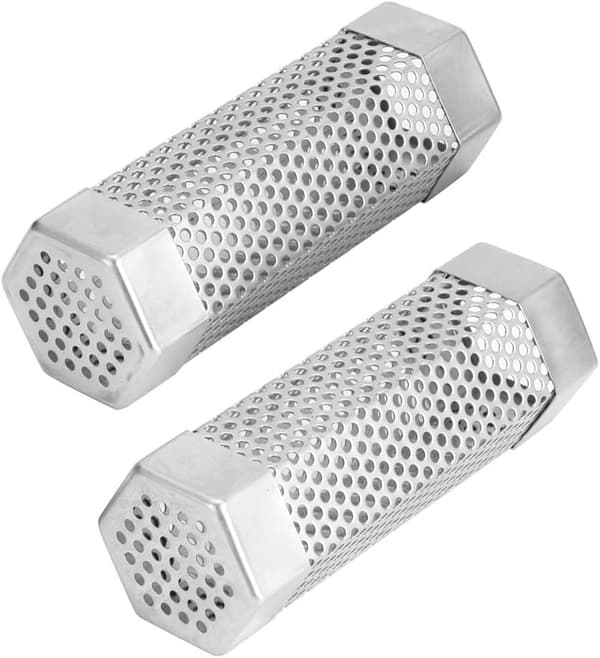 2 st 15,3 cm rör kallrökgenerator, rostfritt stål Hexago