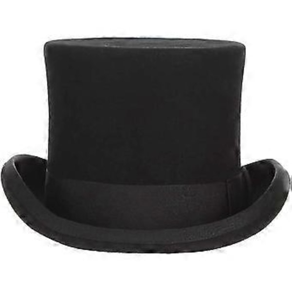 Sylinderfilt hatt ullfilt hatt bryllupshatt topper utkledningshatt mardi gras party karneval svart hatt omkrets