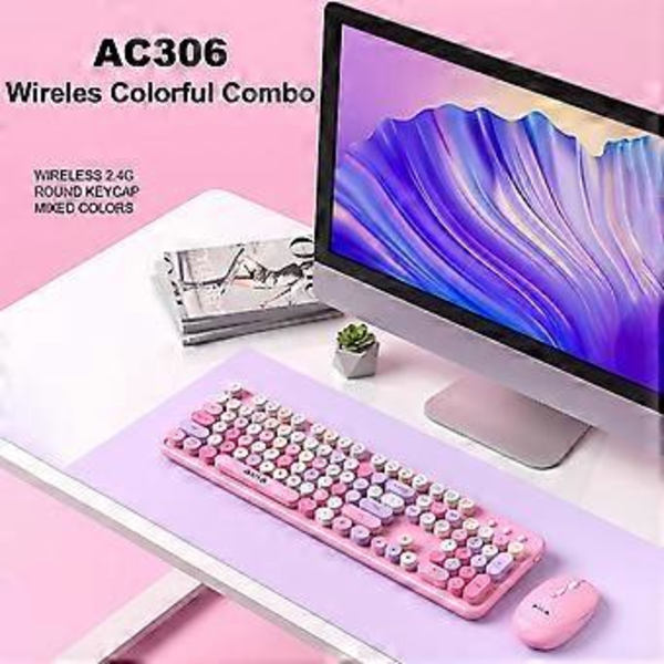 AC306 104 Tangenter Trådlöst Tangentbord + Mus Set