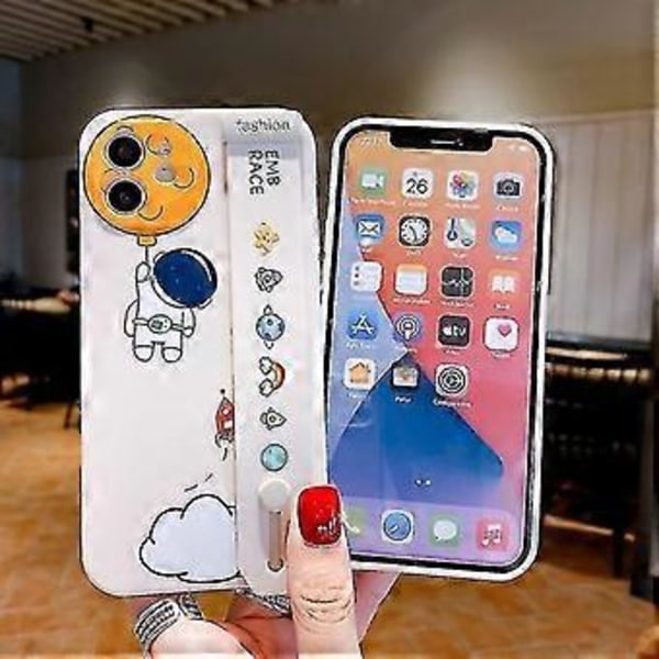 Sarjakuva planeetta astronautti puhelin puhelinkotelo iPhone 12 13 pro ma