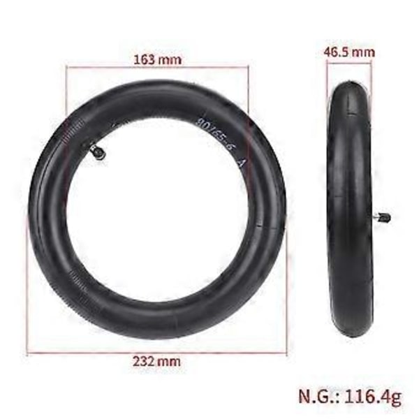 10 tommer 80/65-6 Indvendig slange 255x80 Gummi Til Zero 10x Kugoo M4