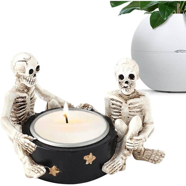 1PC Hållbar Harts Halloween Candelabra, Skräck Dekor för Vardagsrum