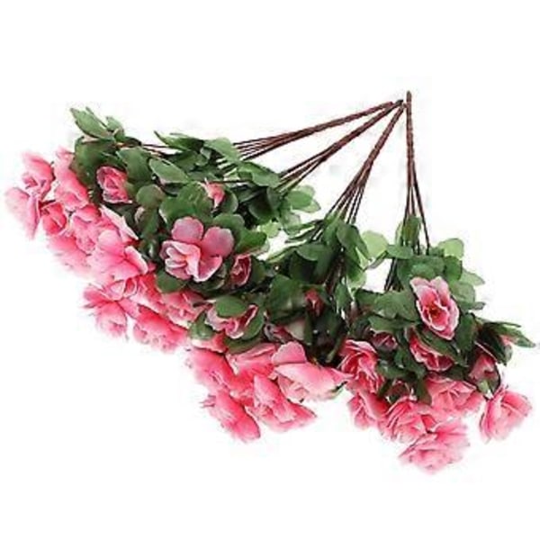4 st Konstgjorda Rhododendronblommor Falska Blomdekorationer Vas Rhododendroner Siden Falska Blommor