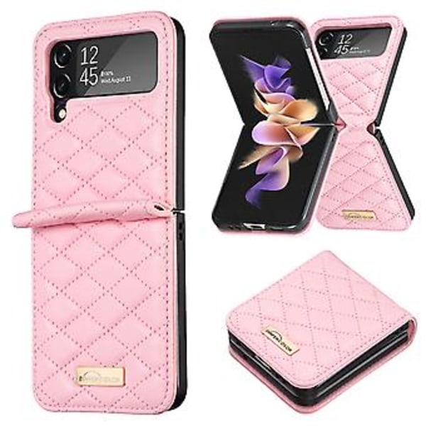 PU-fodral för Samsung Galaxy Z Flip4 (Rosa)