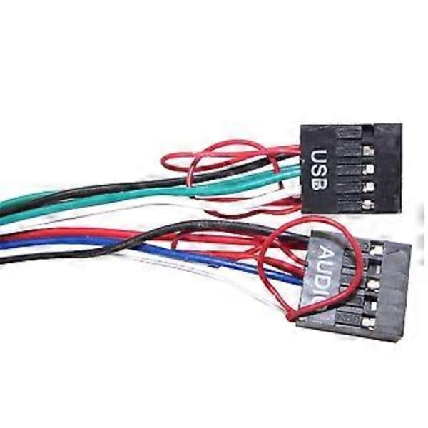 6,8 cm PC-tietokoneen kotelon etupaneelin kaksois-USB-audioportti mikrofonin kuulokeliitäntäkaapeli