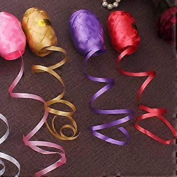 6 stk./parti Ballonsnor Blandet Farve Holdbar 10m 6-pak Assorteret Farve Gavebånd til Fødselsdag Qinhai