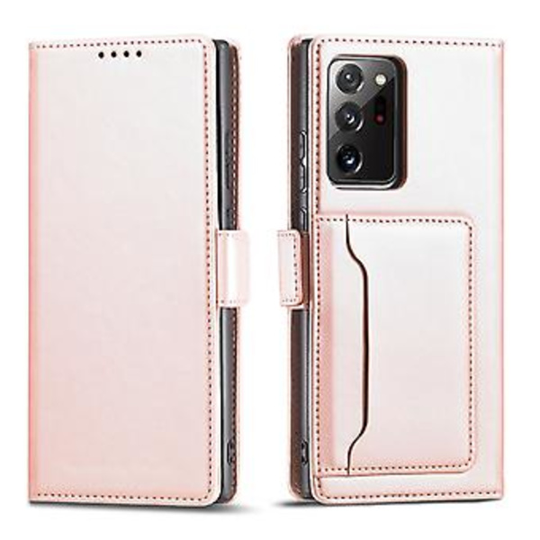Läderfodral för Samsung Galaxy Note20 Ultra (Roséguld)