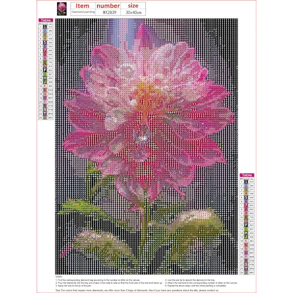 30*40cm DIY Diamantmålning, 5D DIY Diamantmålning Full Kit, Diam
