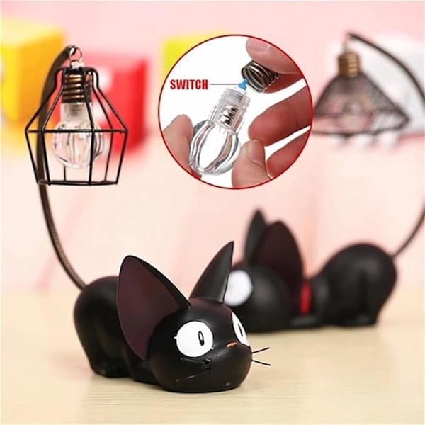 Kattenatlys til børn, Anime kattelampe, Sengelamper til læsning