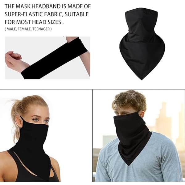 2-pack unisex bandana ansiktsmask halsduk balaclava nackskydd