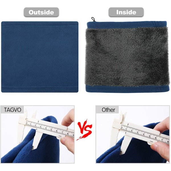 Laivastonsininen kaula lämmin kaula suojus, talvi pehmeä ja paksu fleece vuori sc