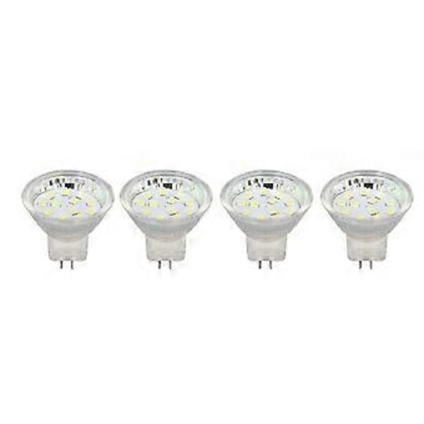 4 st MR11 12LED Lampa 2W 300LM Spot Light Lampa Dubbelstiftbas Landskapslampa Kallvit 6000K