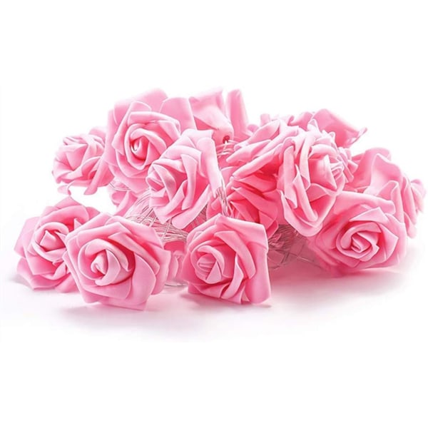 Batteridrevne LED-fe lyserøde blomster Diameter 6 cm, PE (