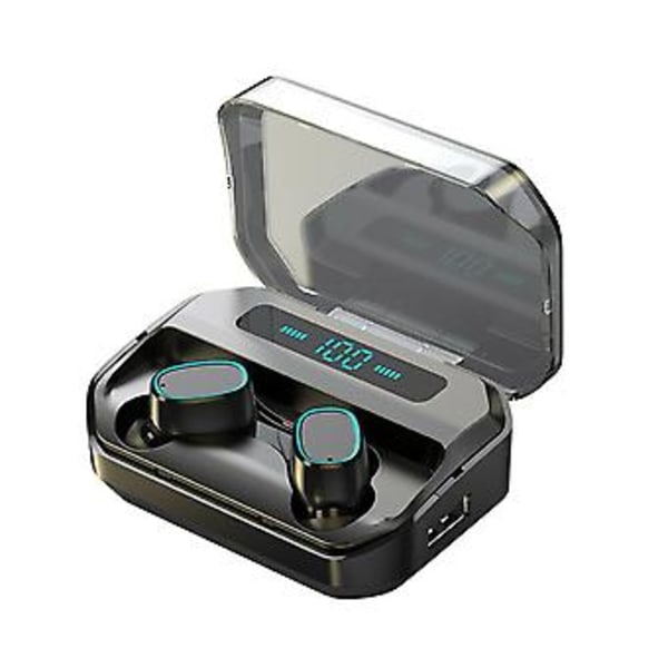 Langattomat 5.0 Bluetooth -kuulokkeet nappikuulokkeet Samsung iPhone Android IOS -puhelimille (M8-Musta)