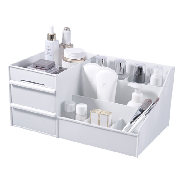 Skrivebords Makeup Organizer Skuffer, Kosmetik Opbevaringskasse Kontor