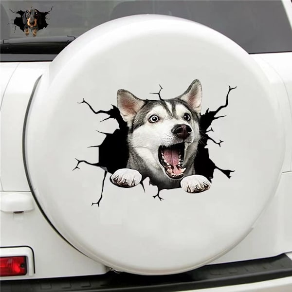 Blue Dream 2 kpl Vinyyli Eläin Autotarra Husky Ch