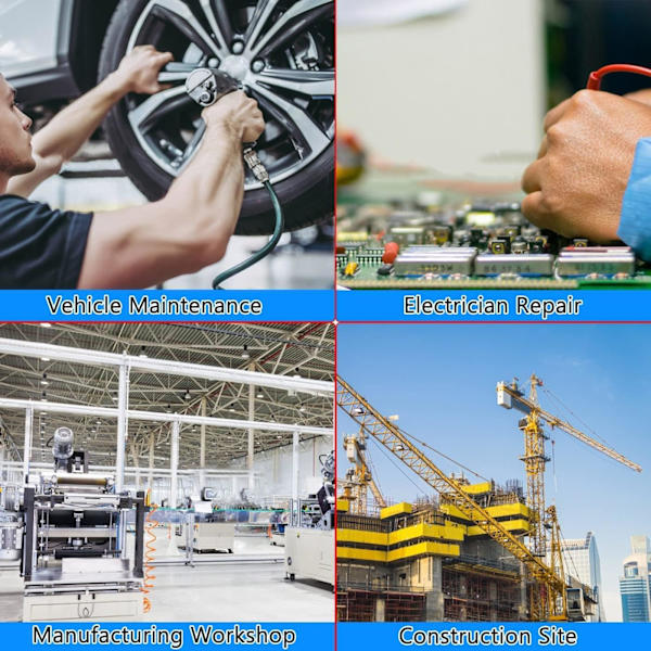 10-delt stikkontaktsett - Trippel firkantbit - M4 / M5 / M6 / M8 / M9 / M10 / M12 / M14 / M16 / M18 - For