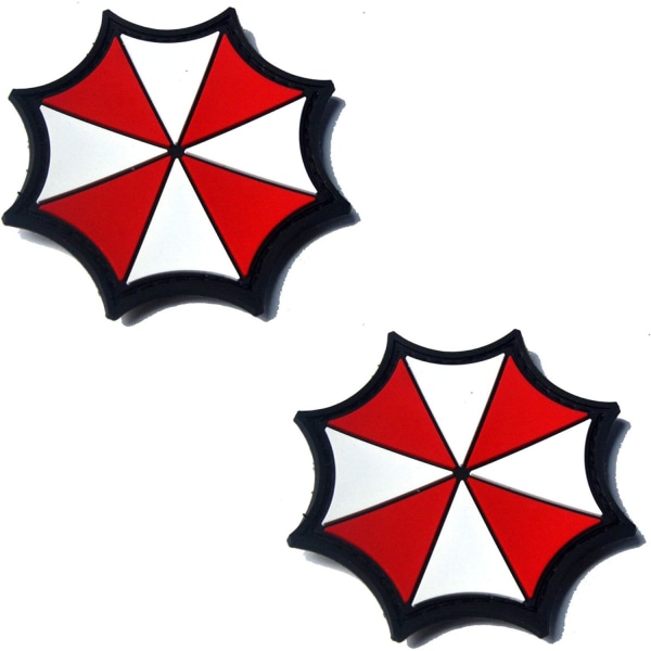 2 stk. Resident Evil Umbrella Corporation PVC-patch-badges