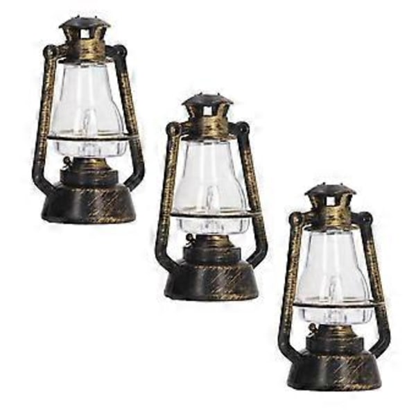 3 kpl Nukkekodin Petrolilamppu Retro DIY Valaistu Nukkekodin Pienois Petrolilamppu 1/12 1/6 Nukkekotien Koristeisiin