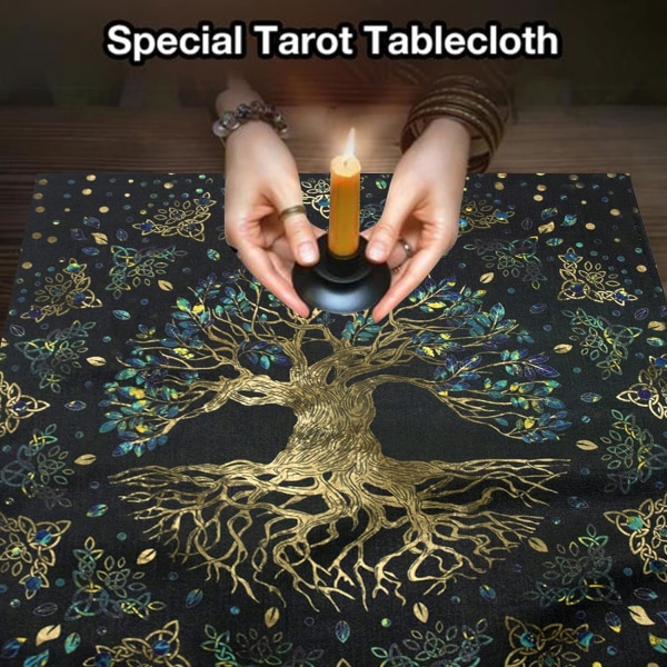Tarotkort Alterduk Tarotkort, Divinatorisk Tarot Bordmatte, Livets Tre Hekseri Divinatorisk Taro