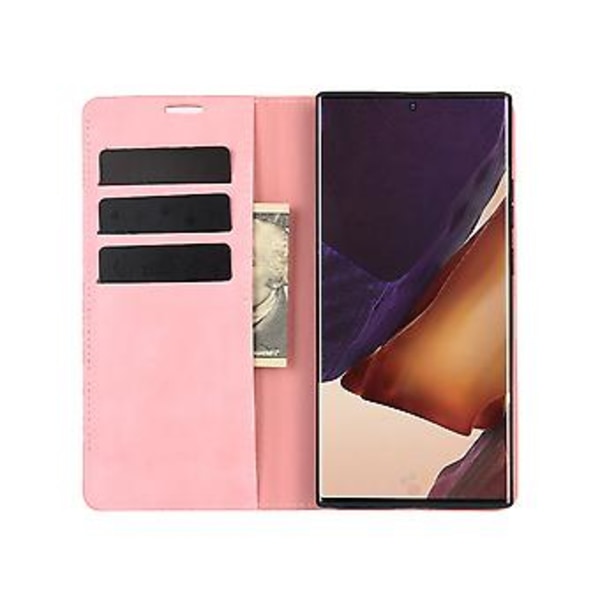 Magnetiskt Sugande Läder TPU-fodral för Galaxy Note20 Ultra (Rosa)