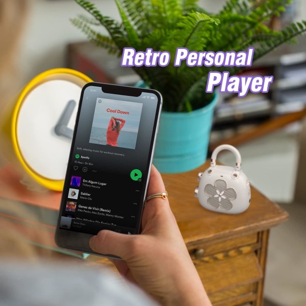 Rosa bärbar Bluetooth-högtalare, lätt minihögtalare med